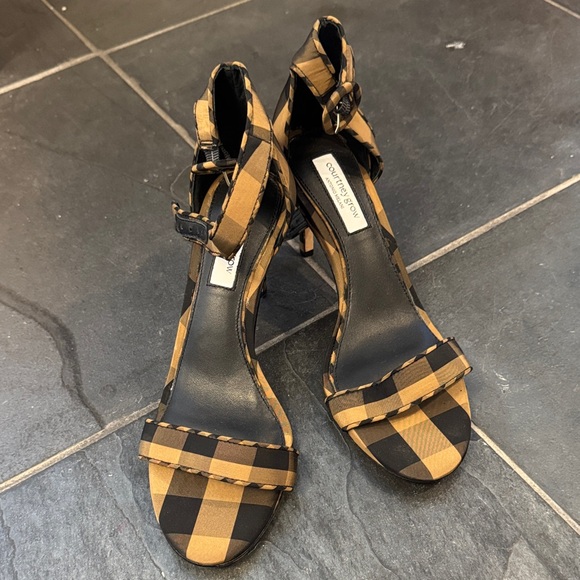 ANTONIO MELANI Shoes - Antonio Melani Courtney Grow Plaid Black and Tan Heels
